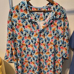 Tommy Bahama Toucan & Tropical Floral Print Shirt